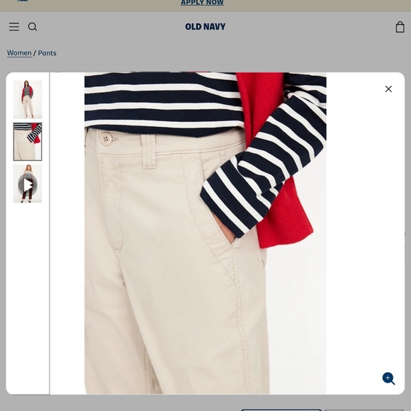 Old Navy High Waisted OGC Chino Pants Size L - Picture 2 of 7